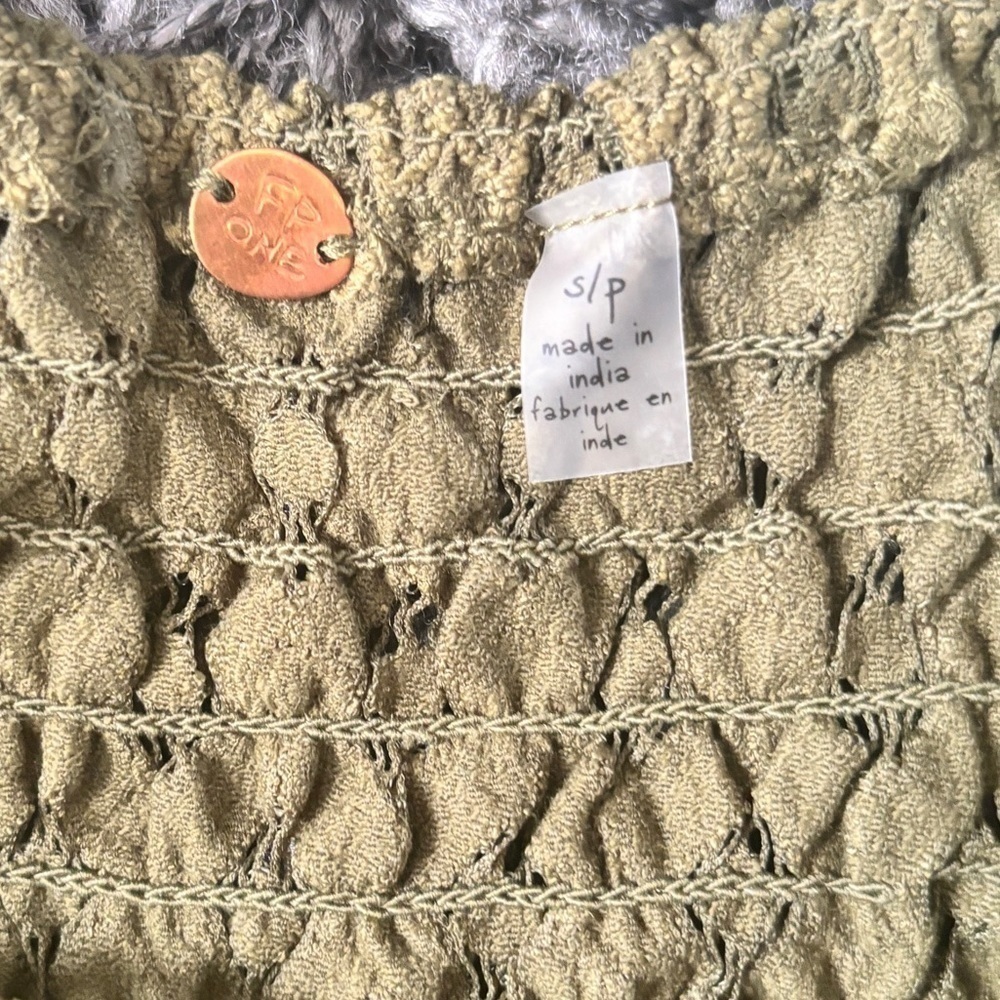 Free People Olive Green Lace Camisole size small - Picture 12 of 13